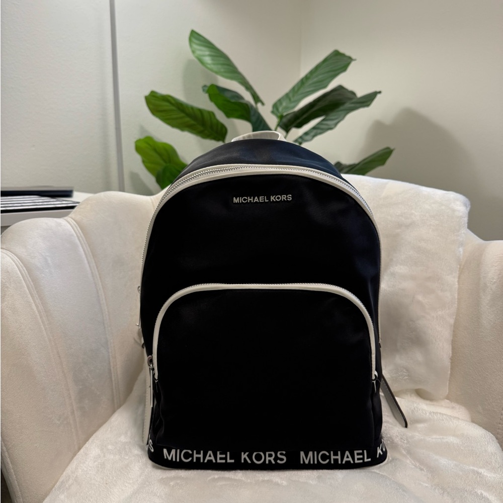 Michael Kors Black and White Men's Backpack